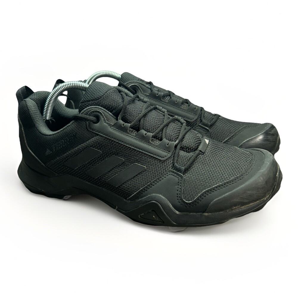 Adidas Terrex AX3 Shoe Mens Size 9.5 Triple Black Sneakers Hiking Athletic Trail